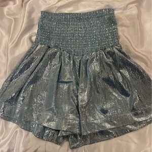 Glitter High-Waisted Shorts